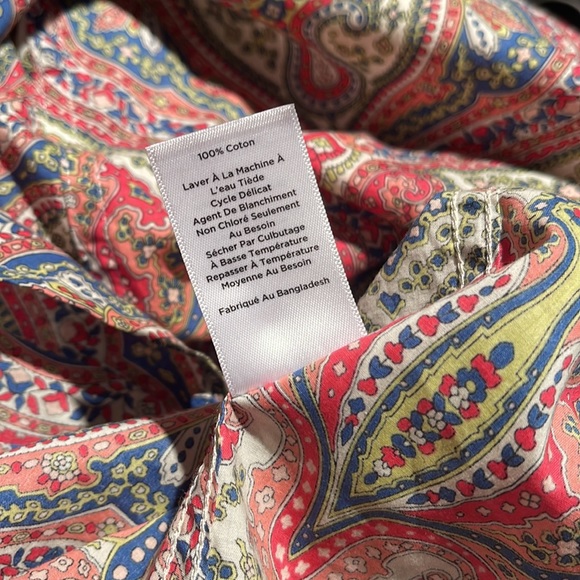 Talbot’s Classic Cotton Button Front Shirt-
SPLENDID PAISLEY PRINT IN XL - Picture 9 of 12